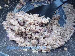 Risotto ai mirtilli e stilton