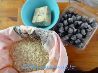 Risotto ai mirtilli e stilton