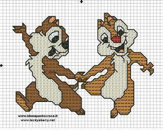 Disney baby cross stitch- Paperino,Topolino, Minnie, Pluto