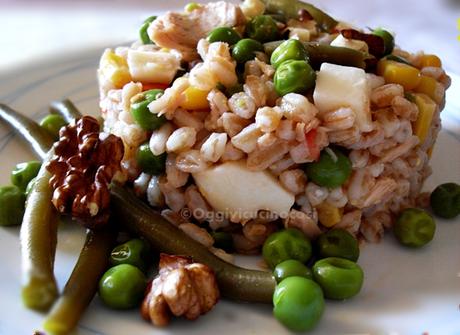 Insalata estiva di Farro con Noci e Verdure