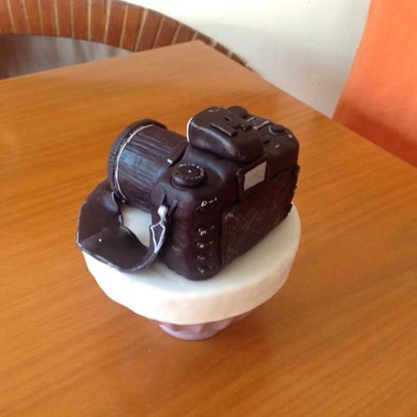 Topper per torta: macchina fotografica