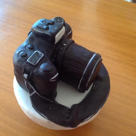 Topper per torta: macchina fotografica