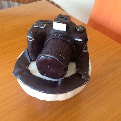 Topper per torta: macchina fotografica