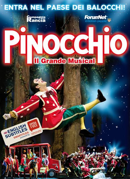 Pinocchio Il Grande Musical ora a Milano poi in tour. Info aggiornate