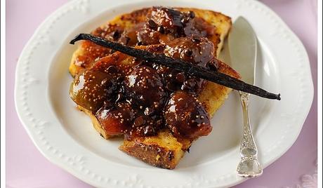 Pain Perdu con Composta di Fichi Neri e Gocce di Cioccolato Fondente