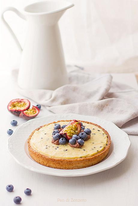 crostata con crema al frutto della passione