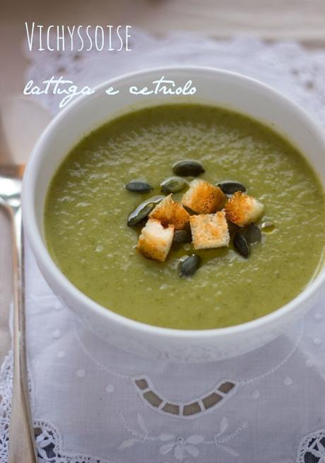 VIichyssoise di lattuga e cetriolo, partendo dalla leggerezza.