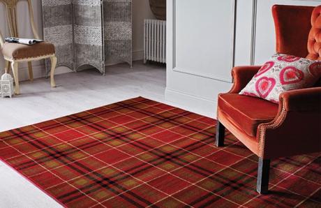 tappeto scozzese rosso