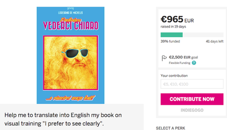 Esperimento 2: crowdfunding per la traduzione di un libro su Indiegogo