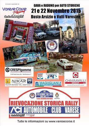 La 2° rievocazione storica del Rally ACI Varese torna i prossimi 21 e 22 novembre