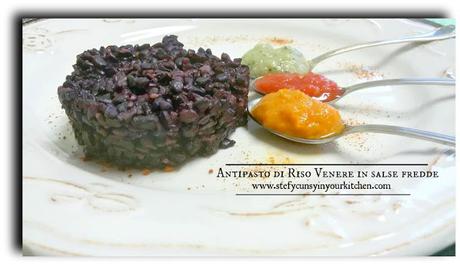 Antipasto di Riso Venere in salse fredde