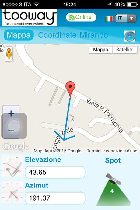 Come puntare la parabola con iPhone