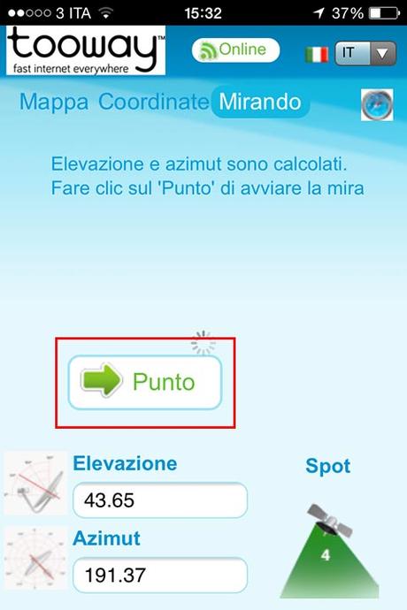 Come puntare la parabola con iPhone