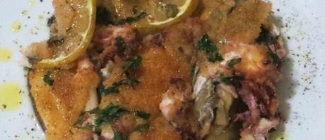 Teglia di calamari, alici e melanzane