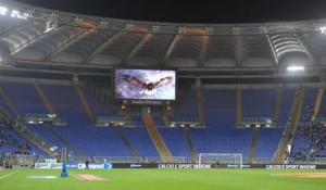 La Curva Nord chiusa per squalifica durante la partita di Europa League, SS Lazio-Apollon Limassol, allo stadio Olimpico di Roma, 07 Novembre 2013.  ANSA/ETTORE FERRARI