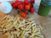 Fusilli pesto e pomodorini