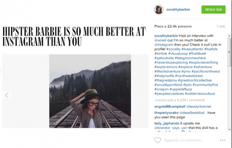 Dal profilo Instagram di @socalitybarbie