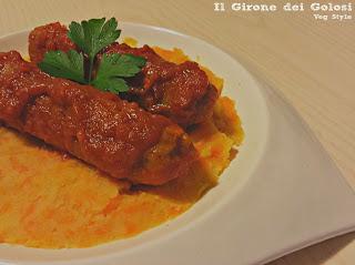 Salsicce veg e puree di patate e carote alla paprika Vegan