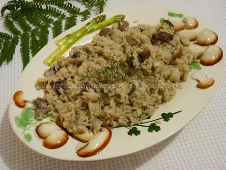 Risotto ai funghi porcini e profumo di timo