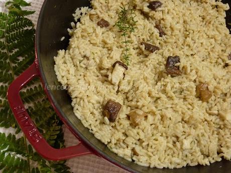 Risotto ai funghi porcini e profumo di timo