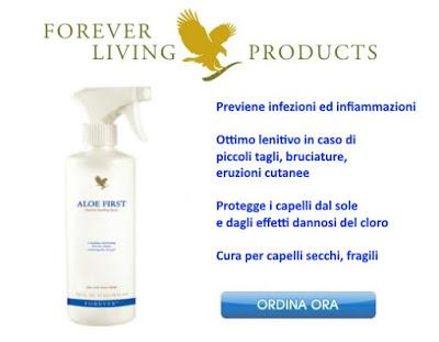 Aloe First : Spray benefico, calmante e idratante.