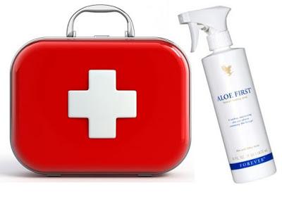 Aloe First : Spray benefico, calmante e idratante.