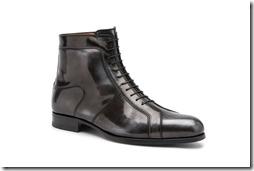 A.TESTONI FW1516 - STIVALETTO ALLACCIATO VITELLO ABRASIVATO EFFETTO METAL