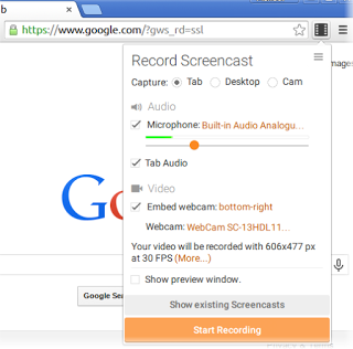 Creare video-tutorial e gameplay grazie ad un'estensione per Chrome!