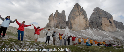 Le Dolomiti abbracciano i Diritti umani