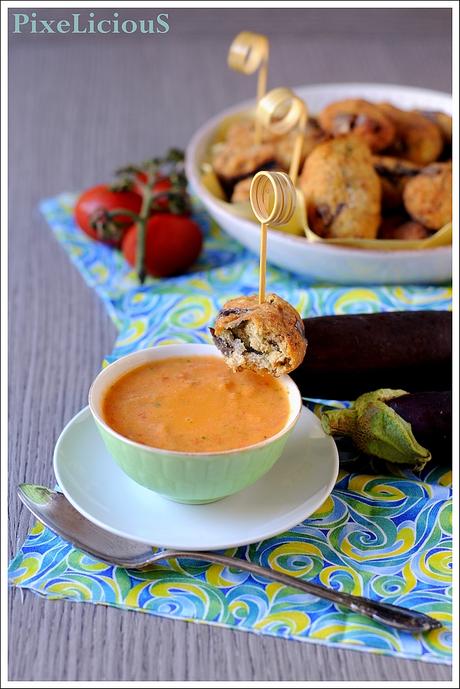 Polpette di Melanzane alla Calabrese con Salsa di Pomodori Crudi