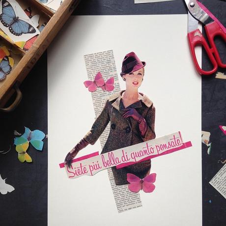 Il bello delle donne e i collage vintage di Maria Grazia Preda