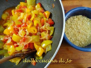 Fregola con peperonata