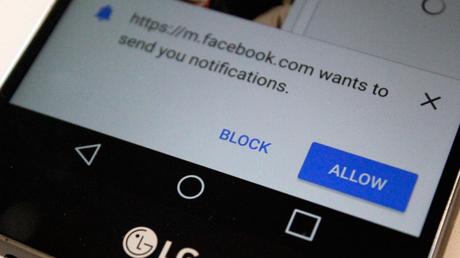 Facebook: attivate le notofiche tramite Chrome su Android