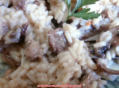 Risotto funghi e salsiccia