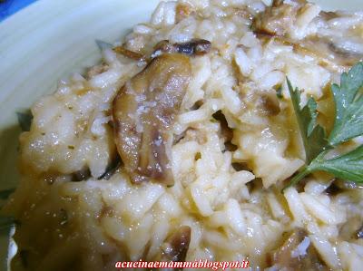 Risotto funghi e salsiccia