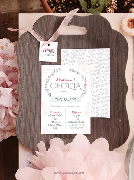 inviti per battesimo shabby chic