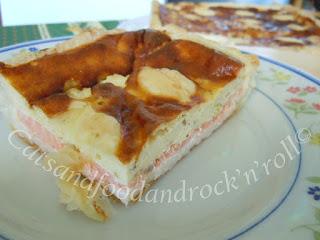 Quiche al salmone, porri e aneto