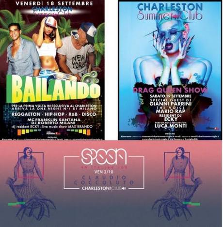 Charleston Treviglio (BG): 18/9 Bailando 19/9 Drag Queen Show con Gianni Parrini dj