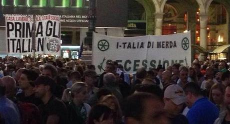 Manifestazione anti-immigrati di Lega Nord e Casa Pound