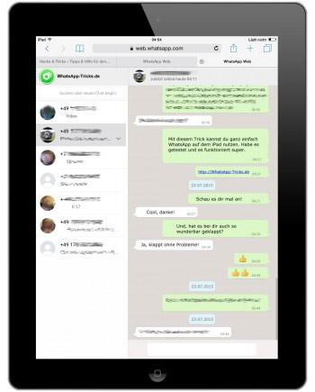 Come utilizzare WhatsApp su iPad