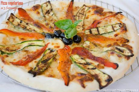 Pizza vegetariana ai 3 formaggi senza glutine