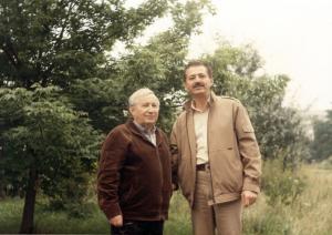 Paolo Statuti con Tadeusz Różewicz (1990 circa)