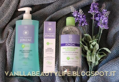 Skin care Eau Thermale Jonzac (Kit Linea Pure) - Acqua micellare, Crema opacizzante, Gel detergente