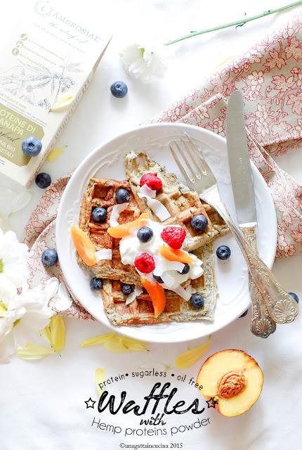 Waffles con proteine di canapa senza glutine | Hemp Proteins Waffles