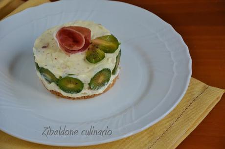 Cheese cake salato al prosciutto crudo e Nergi