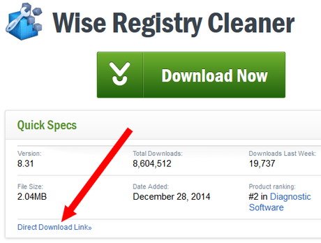 Wise Registry Cleaner - Download