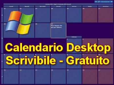 Calendario Desktop Scrivibile e gratuito