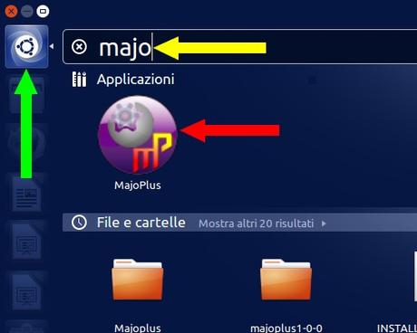 Lanciare MajoPlus da Ubuntu Unity