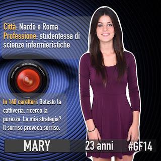 Mary è la prima concorrente ufficiale del Grande Fratello 14