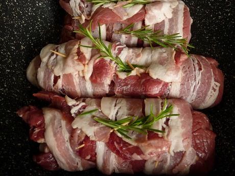 Rotoli di reale con bacon affumicato